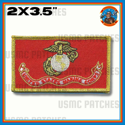 Officially Licensed USMC EGA Flag Hat Patch