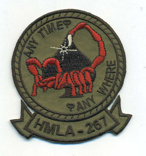 Officially Licensed USMC  HMLA-267 Stingers OD Patch