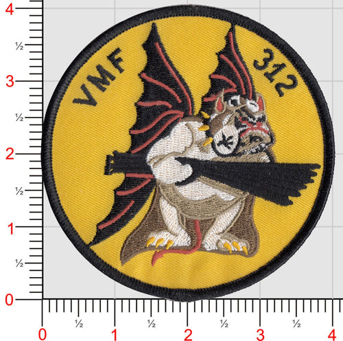 Officially Licensed USMC VMF-312 Checkerboards WWII Throwback Patch