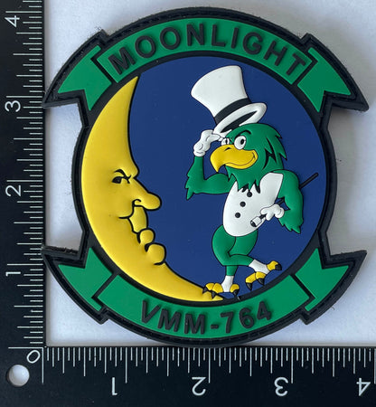 Officially Licensed USMC VMM-764 Moonlight (Top Hat) PVC Patches