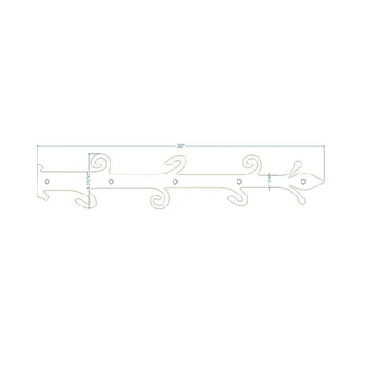 Old English Castle Wrought Iron Garage Door Dummy Hinge Strap