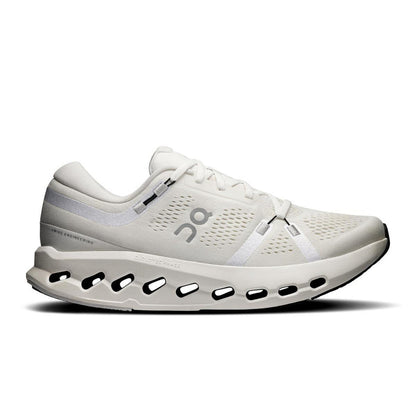 Men's On Cloudsurfer 2 running shoe in white with breathable mesh upper, CloudTec Phase midsole, and sleek, modern design.