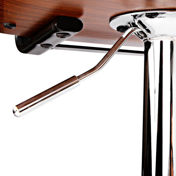 One Bar Stools Gas Lift Leather Black -Home Living Store - -