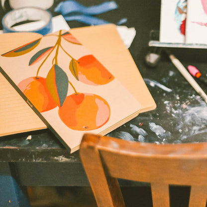 Orange Groove Kraft Classic Lined Layflat Notebook
