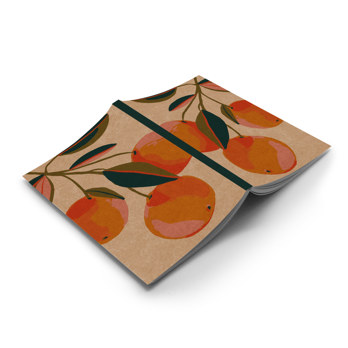 Orange Groove Kraft Classic Lined Layflat Notebook