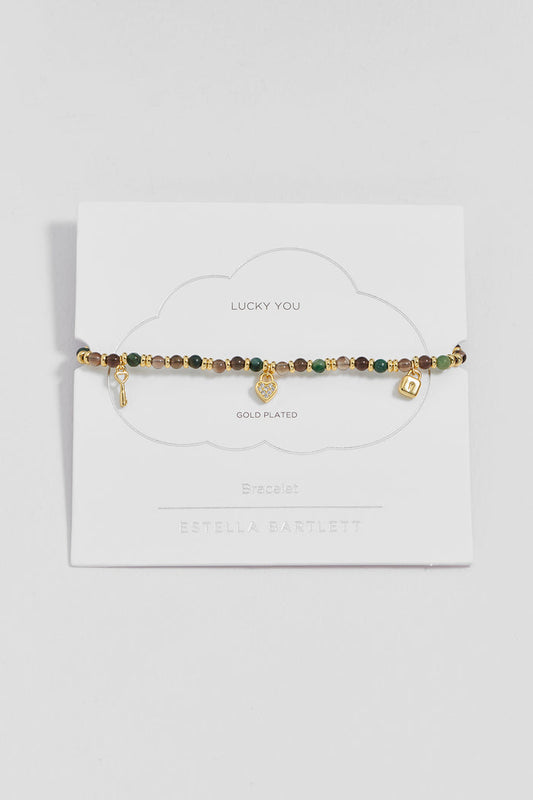 Padlock and Heart Key Charm Amelia Bracelet