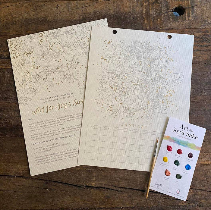 Paint-Your-Own Wall Calendar: Illustrations by Kristy Rice
