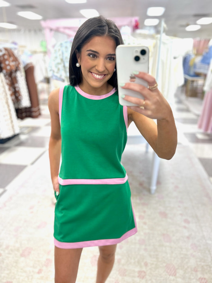 Par On Green Skort Set