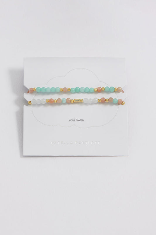 Pastel Gemstone Bracelet Set