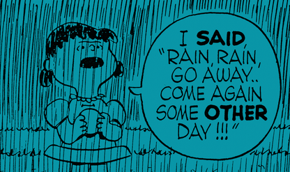 Peanuts Rain, Rain, Go Away Poster