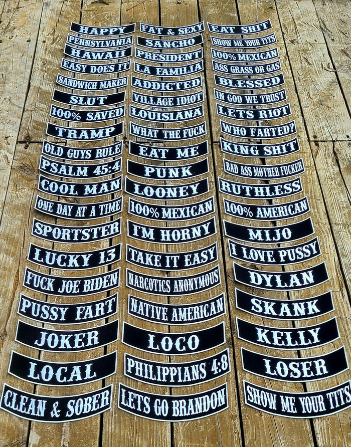 PHILIPPIANS 4:8  ROCKER PATCH 12"X3"