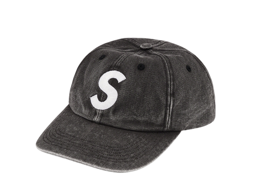 Pigment Coated S Logo 6-Panel Stone Black