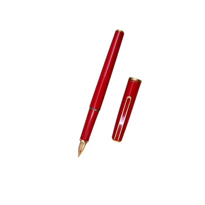 PILOT PEN-FOUNTAIN/RED/GOLD/14K