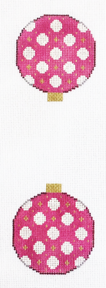 Pink and White Circle Ornament