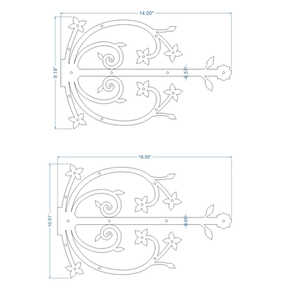 Polish Iron Garage Door Dummy Hinge Strap