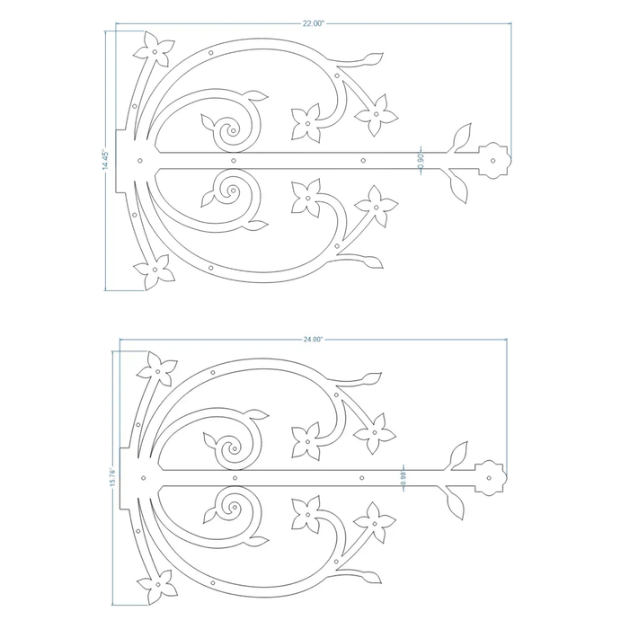 Polish Iron Garage Door Dummy Hinge Strap