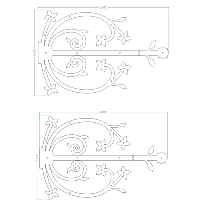 Polish Iron Garage Door Dummy Hinge Strap