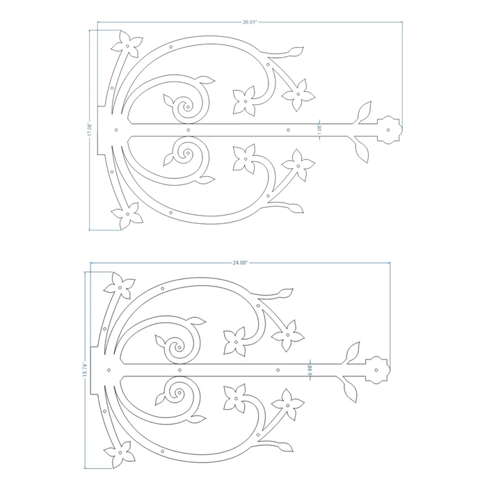Polish Iron Garage Door Dummy Hinge Strap