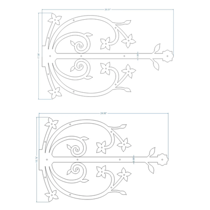 Polish Iron Garage Door Dummy Hinge Strap