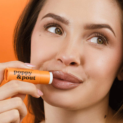 Poppy & Pout Lip Balm in Peach Creme