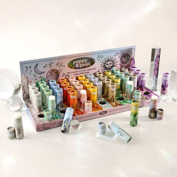 Poppy & Pout Zodiac Cosmic Crystal Lip Balm Collection