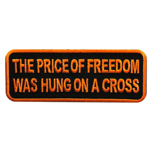 Price Of Freedom Patch (Iron On) (Orange)