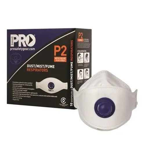 Pro Choice P2 Flat Fold Valved Respirator - PCFFP2V PPE Pro Choice