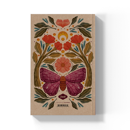Purple Wings Kraft Lined Layflat Notebook