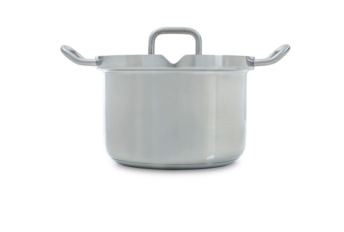 Q-linair Master Glas pannenset 4-delig zilver vooraanzicht