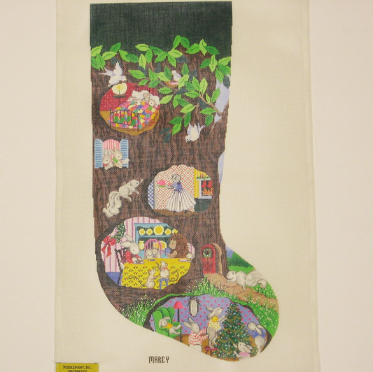 Needlepoint Rabbit Hole canvas
