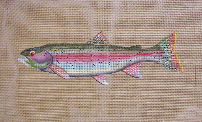 Needlepoint Rainbow Trout Canvas