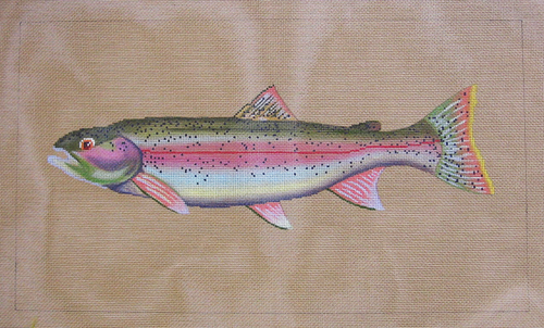 Needlepoint Rainbow Trout Canvas