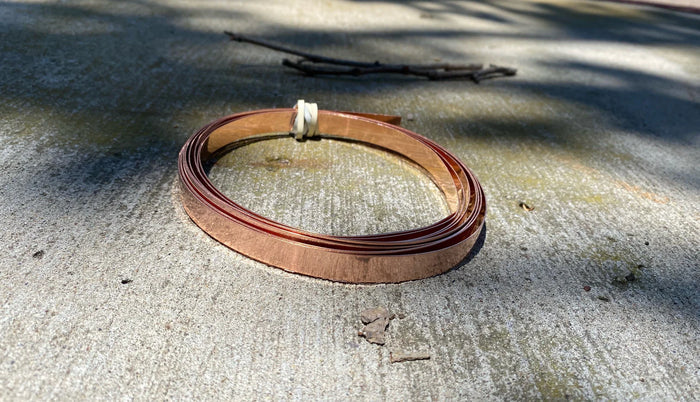 Raw Copper Flashing Strip, 1"x10"