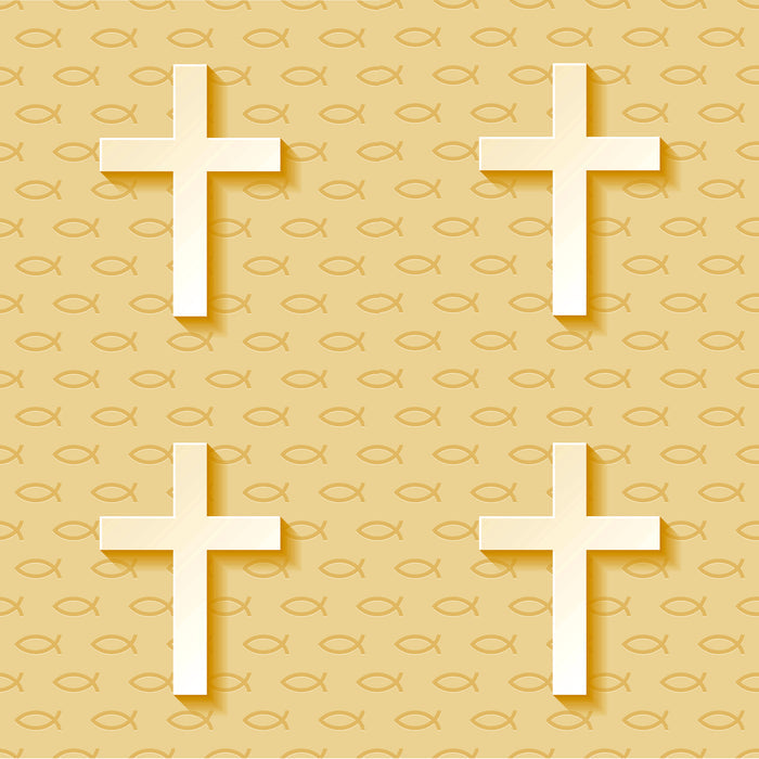 Religious Fabric, Gold Cross Fabric, Cotton or Fleece, 3715 - Beautiful Quilt