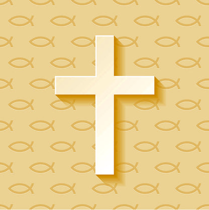 Religious Fabric, Gold Cross Fabric, Cotton or Fleece, 3715 - Beautiful Quilt