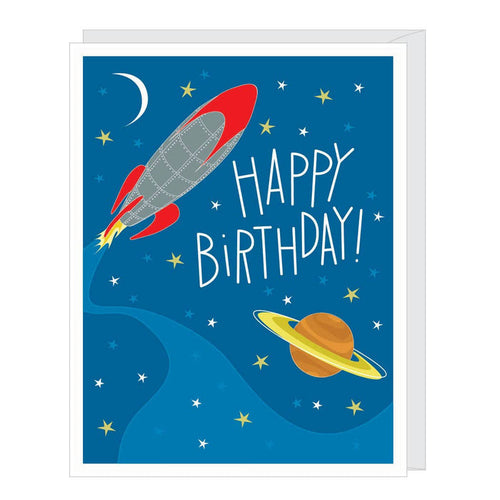 Rocket Birthday Greeting Card