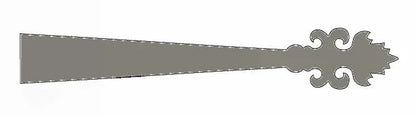 Romantic Wrought Iron Faux Garage Door Dummy Strap - Old West Iron
