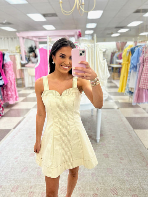 Sandy Stiched Mini Dress