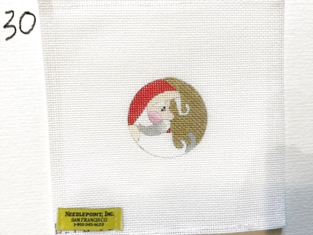 Santa's Face Mini Round