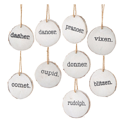 Santa's Reindeer Disc Ornament