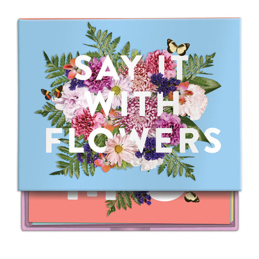 Say It With Flowers Greeting Assortment Notecard Box Greeting Cards Galison