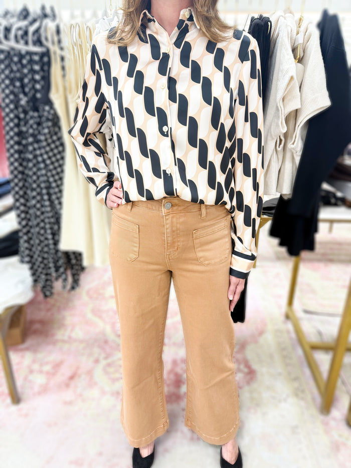 Shannon Satin Button Down Top