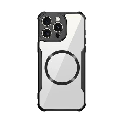 Clear phone case with MagSafe ring.