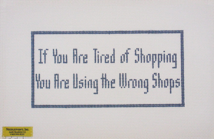 Needlepoint Shopping Canvas