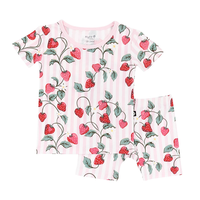 Product photo of the Short Sleeve Pajamas in Strawberry Fields