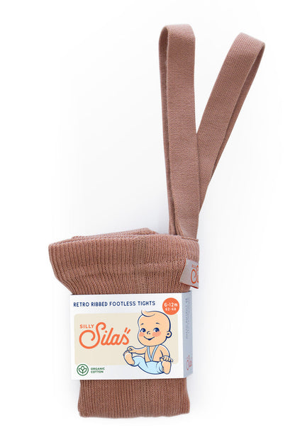 Silly Silas Footless Tights - Light Brown