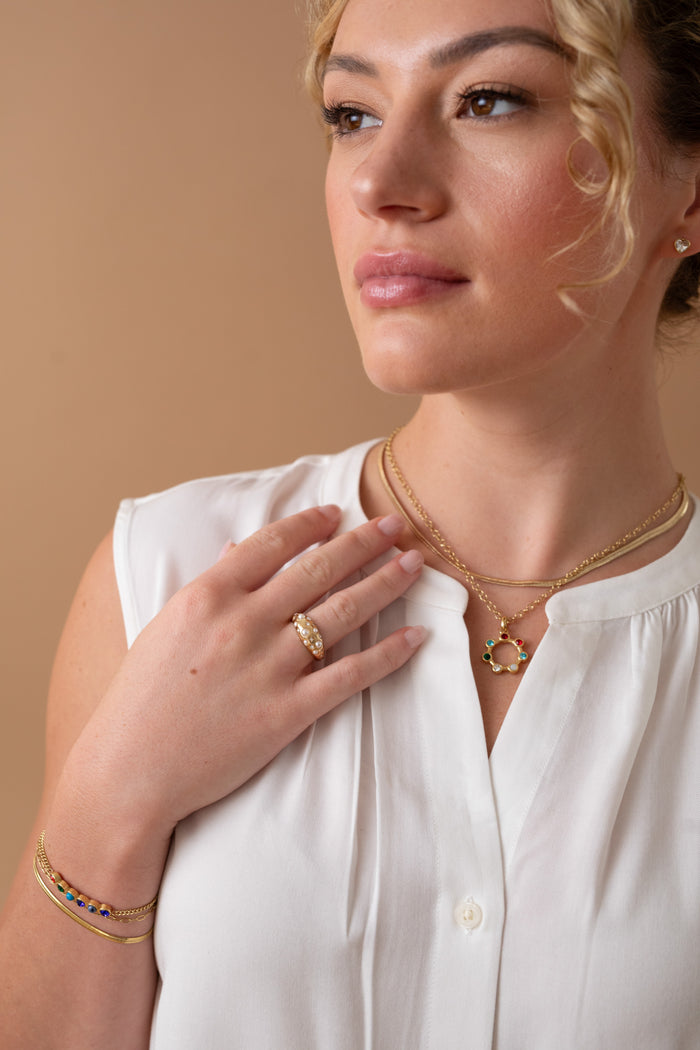 Sister Hidden Message Acrostic Bolo Bracelet