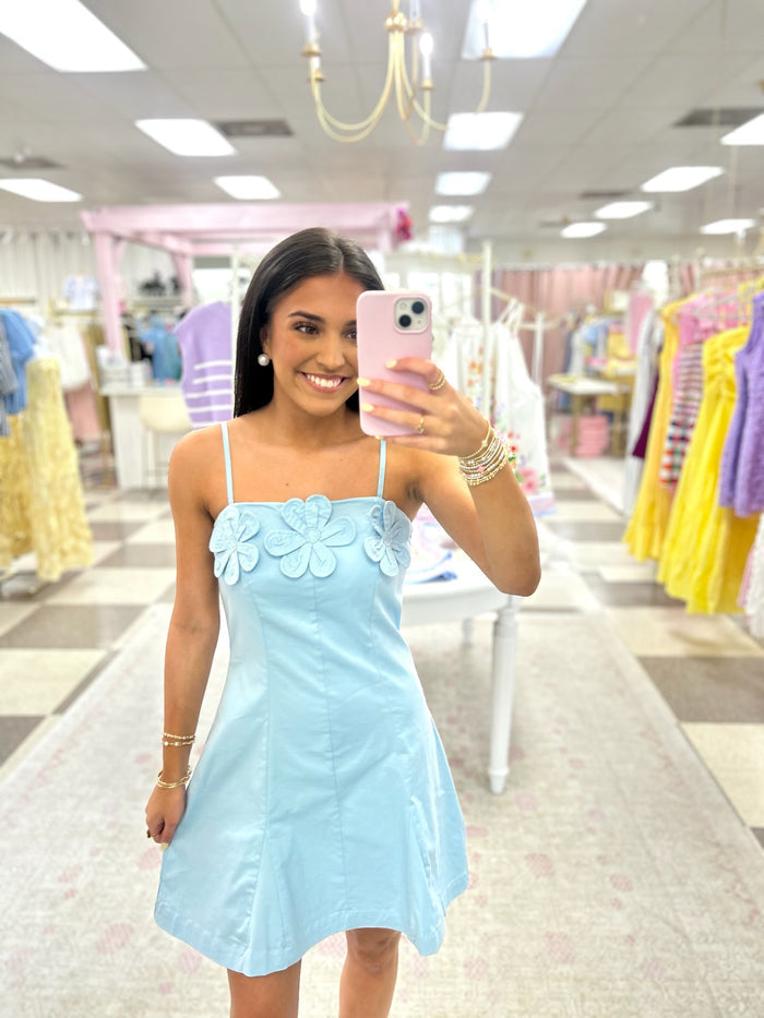 Sky Flower Mini Dress