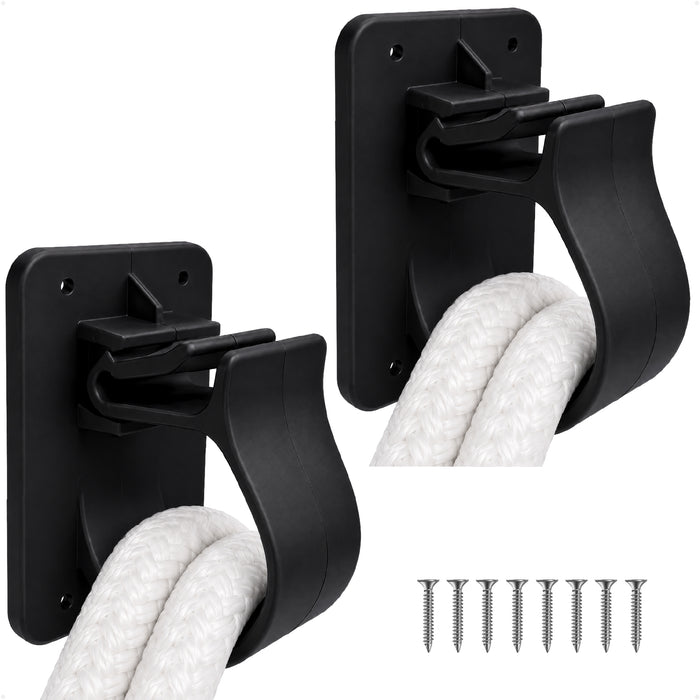 Snapper Line Holder - Holds Up to 50 Ft of 1/2" Line, Black Nylon, 2-Pack