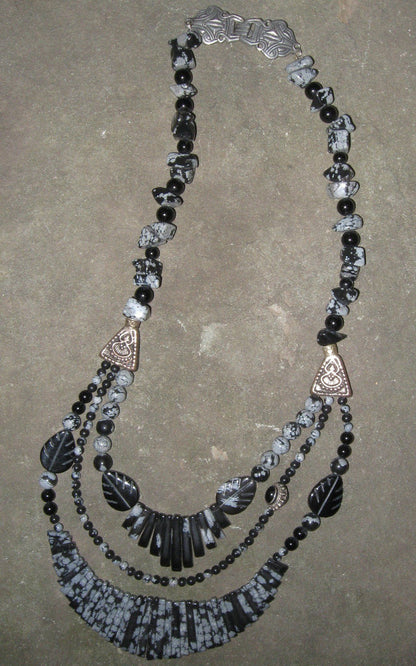 Snowflake Obsidian with Black Onyx | Of Coins & Crystals